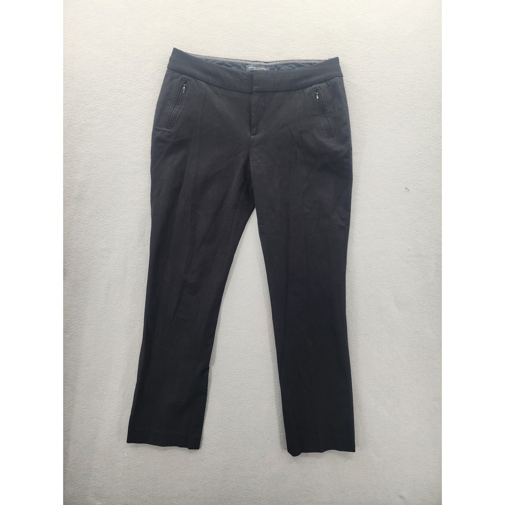 Banana Republic Martin Fit Black Dress Pants Women 8P Petite Stretch Work Office